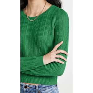 L'Agence 'Aceline' Green Pullover Round Neck Long Sleeve Sweater Size S